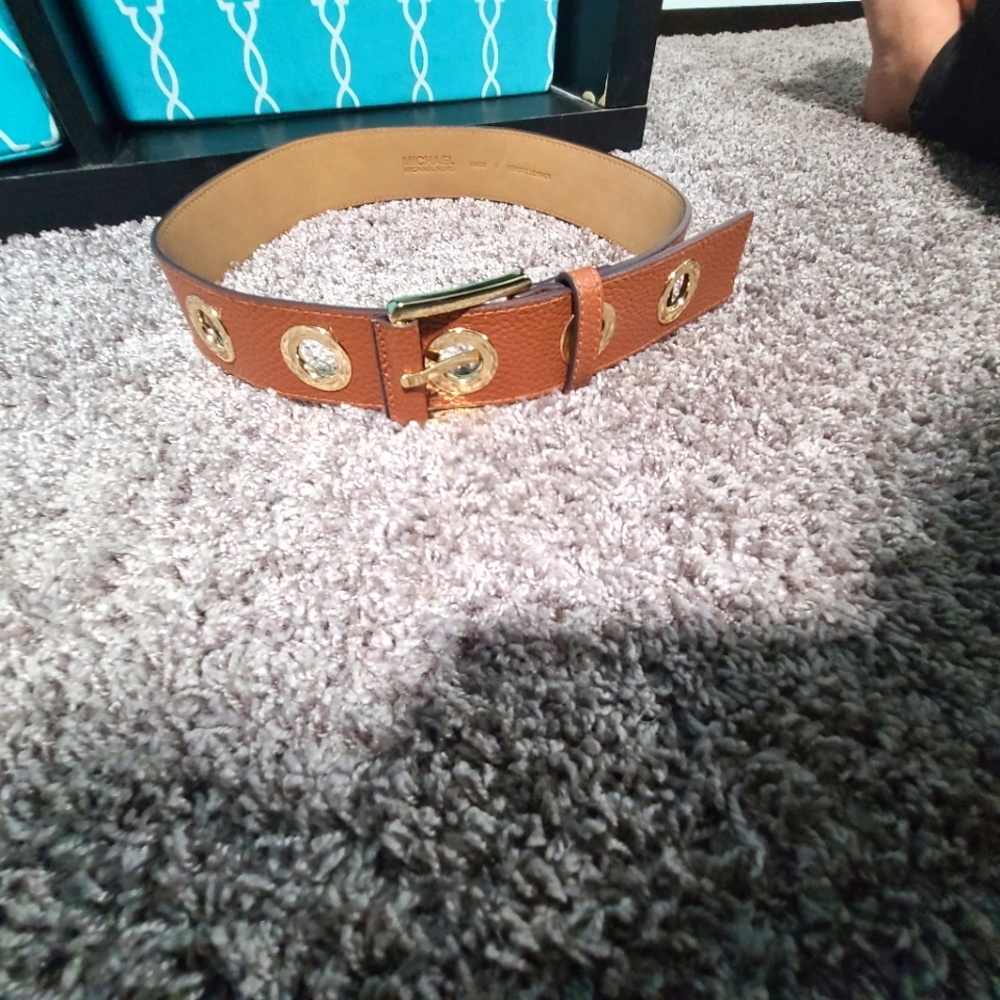 Michael kors genuine leather belt